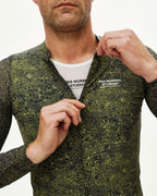 Essential Light Long Sleeve Jersey - AOP Grain Dark Lime