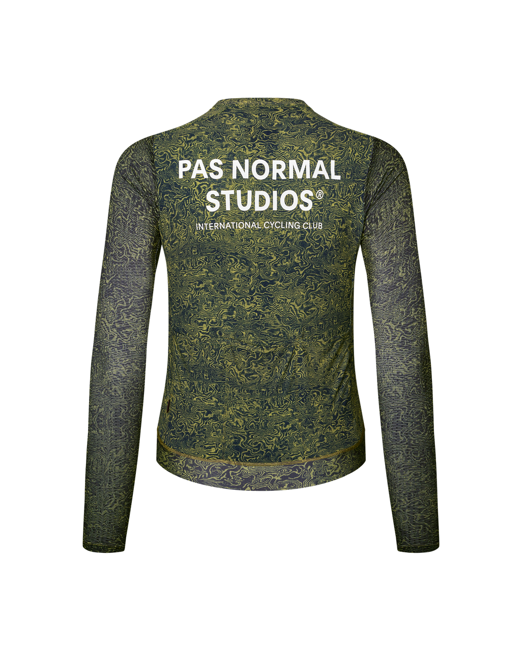 Women's Essential Light Long Sleeve Jersey - AOP Grain Dark Lime