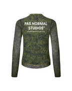 Women's Essential Light Long Sleeve Jersey - AOP Grain Dark Lime
