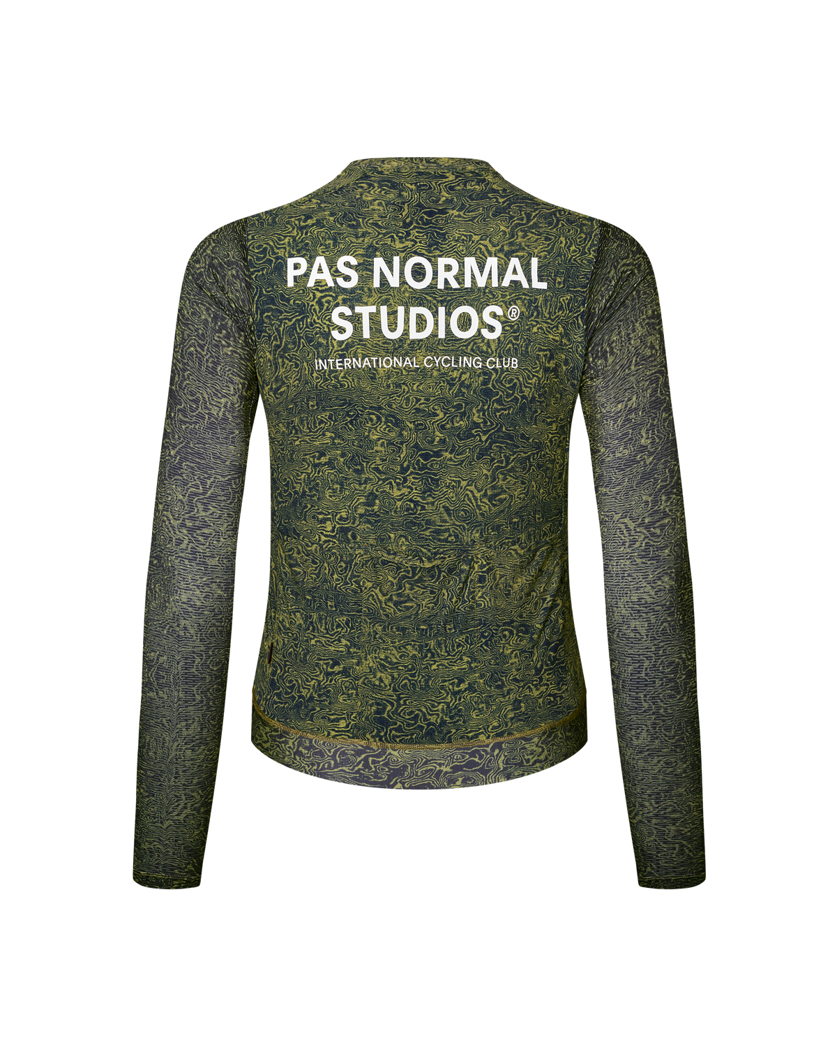 Women's Essential Light Long Sleeve Jersey - AOP Grain Dark Lime