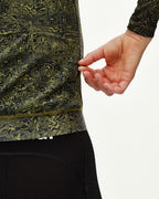 Women's Essential Light Long Sleeve Jersey - AOP Grain Dark Lime