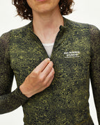 Women's Essential Light Long Sleeve Jersey - AOP Grain Dark Lime