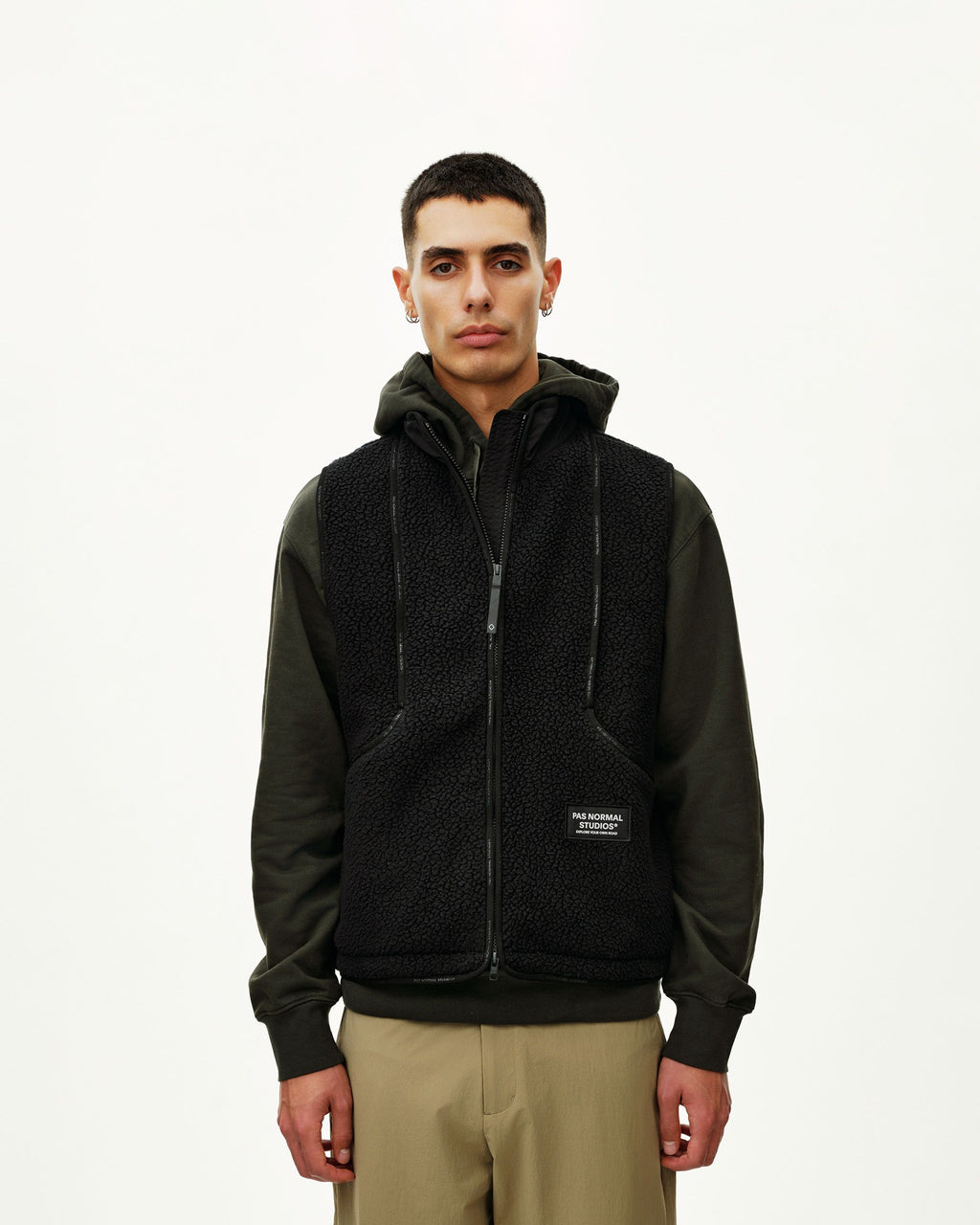 Off-Race Pile Fleece Vest - Black