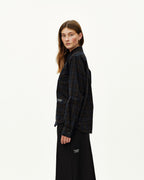 Off-Race Seersucker Shirt - Dark Navy