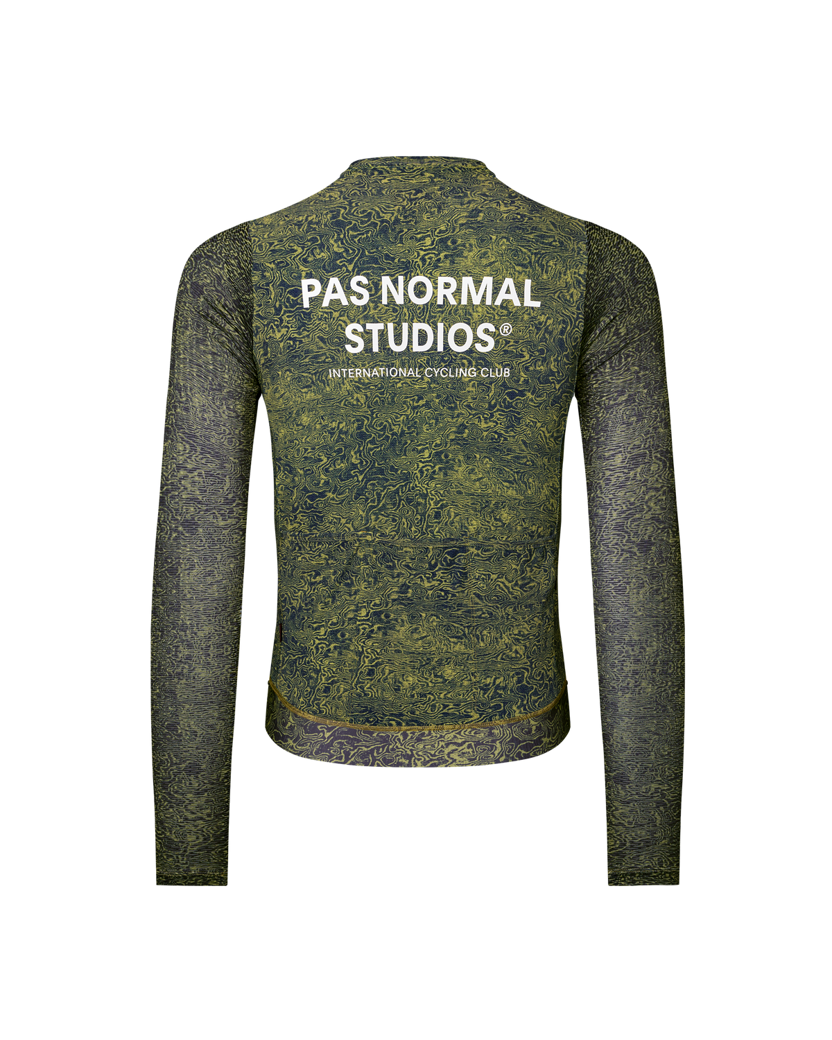 Essential Light Long Sleeve Jersey - AOP Grain Dark Lime