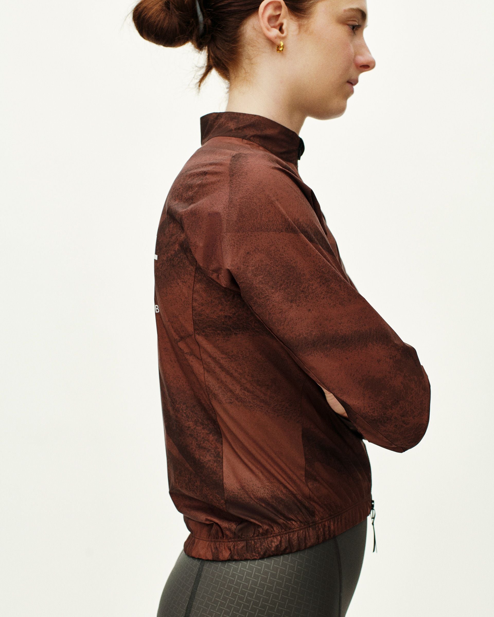 Women's Mechanism Stow Away Jacket - AOP Light brown