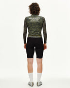 Women's Essential Light Long Sleeve Jersey - AOP Grain Dark Lime