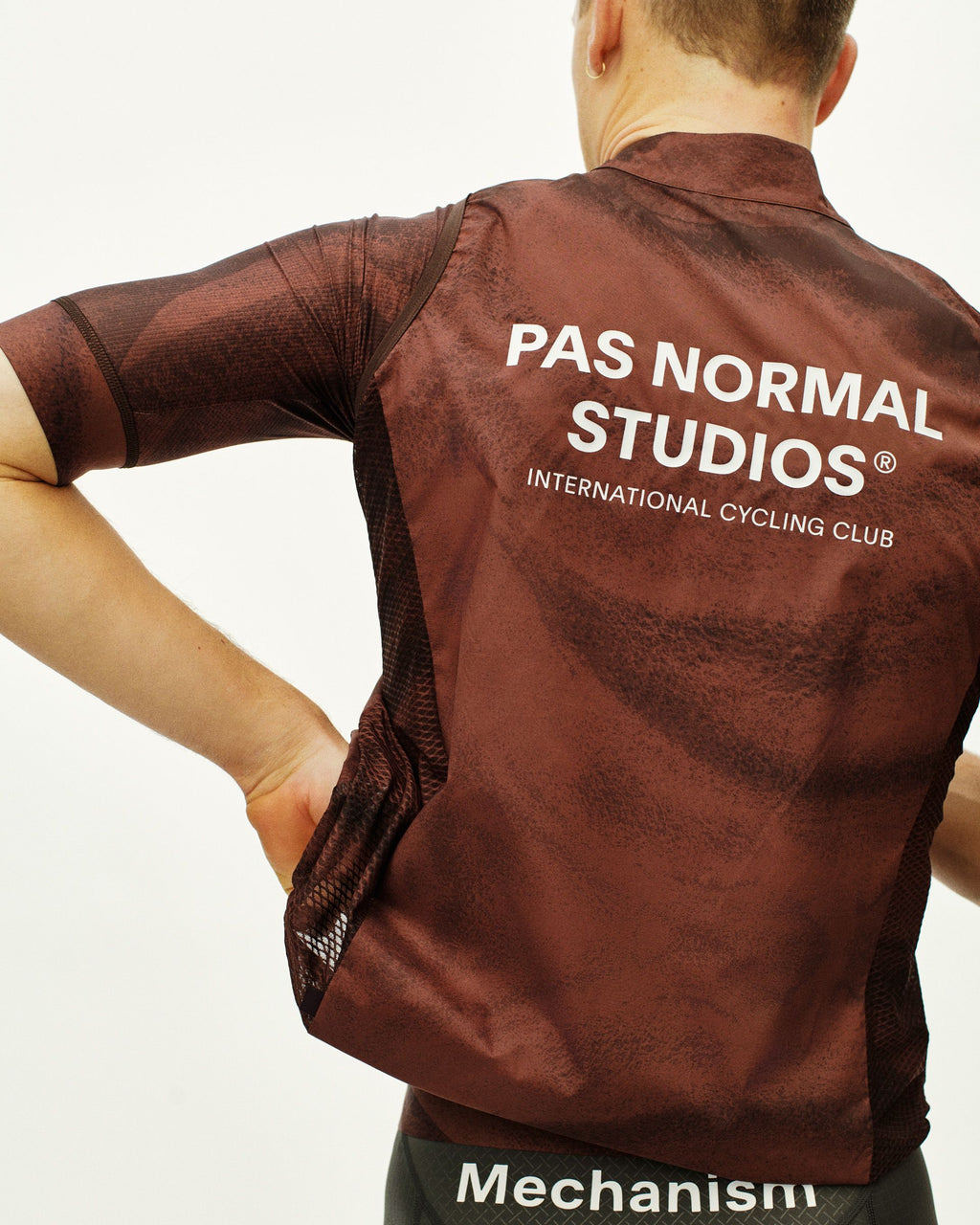 Mechanism Stow Away Gilet - AOP Light brown