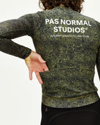 Women's Essential Light Long Sleeve Jersey - AOP Grain Dark Lime