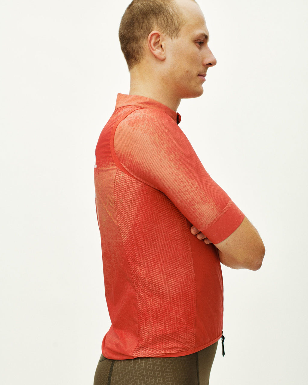 Mechanism Stow Away Gilet - AOP Hibiscus Orange
