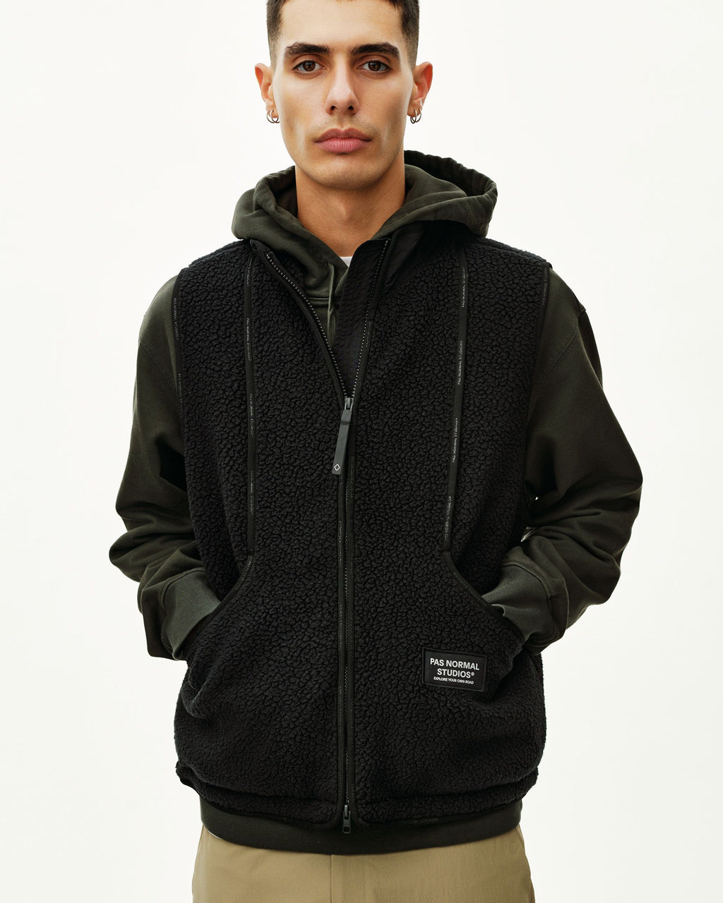 Off-Race Pile Fleece Vest - Black
