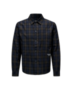 Off-Race Seersucker Shirt - Dark Navy