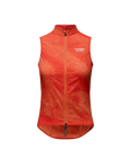 Women's Mechanism Stow Away Gilet - AOP Hibiscus Orange