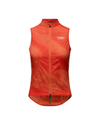 Women's Mechanism Stow Away Gilet - AOP Hibiscus Orange