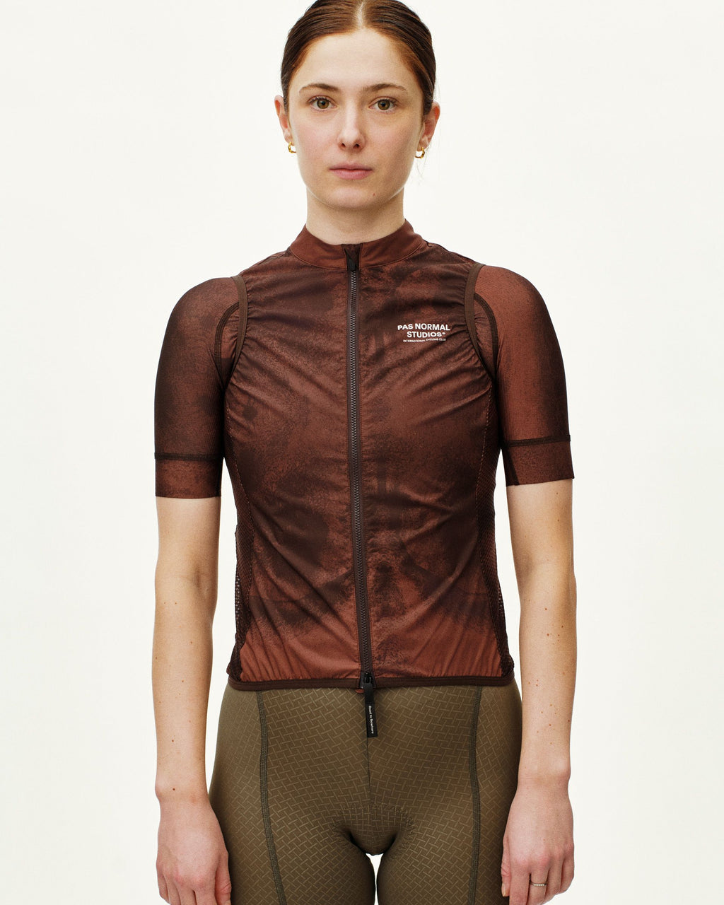 Women's Mechanism Stow Away Gilet - AOP Light brown