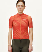 Women's Mechanism Stow Away Gilet - AOP Hibiscus Orange