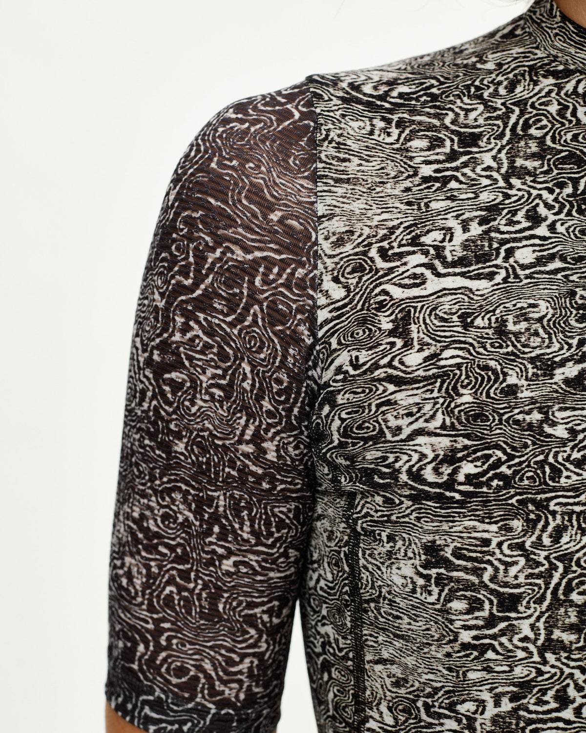 Women's Essential Light Jersey - AOP Grain Off White