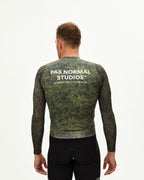Essential Light Long Sleeve Jersey - AOP Grain Dark Lime