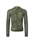 Essential Light Long Sleeve Jersey - AOP Grain Dark Lime