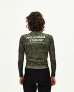 Women's Essential Light Long Sleeve Jersey - AOP Grain Dark Lime