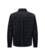 Off-Race Seersucker Shirt - Dark Navy