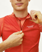 Mechanism Stow Away Gilet - AOP Hibiscus Orange