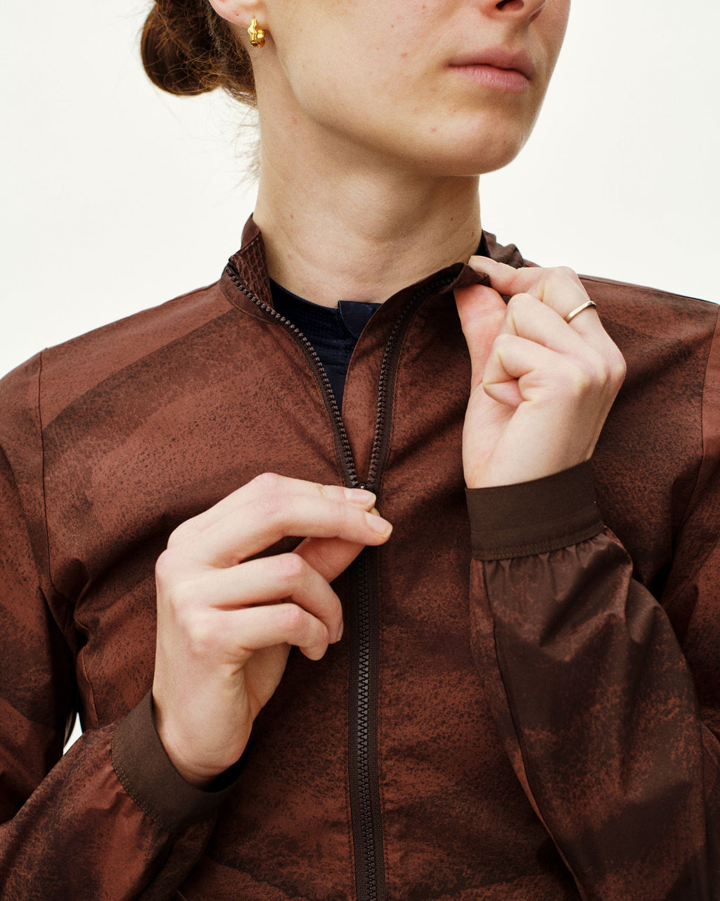 Women's Mechanism Stow Away Jacket - AOP Light brown