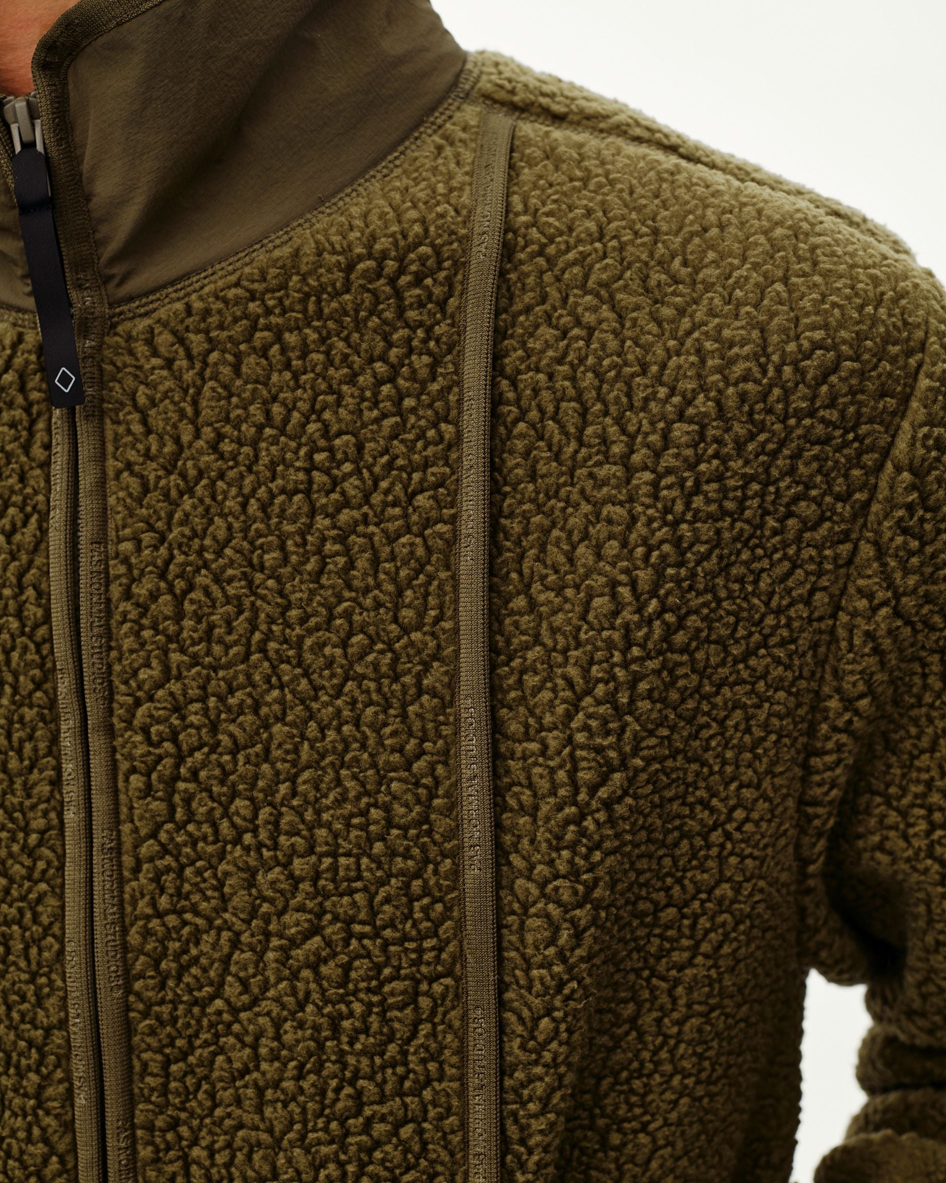 Off-Race Pile Fleece Jacket - Deep Olive