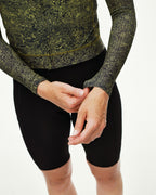 Women's Essential Light Long Sleeve Jersey - AOP Grain Dark Lime