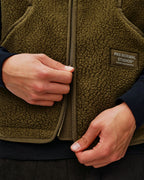 Off-Race Pile Fleece Vest - Deep Olive