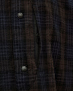 Off-Race Seersucker Shirt - Dark Navy