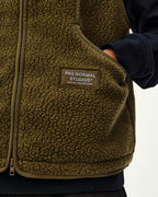 Off-Race Pile Fleece Vest - Deep Olive