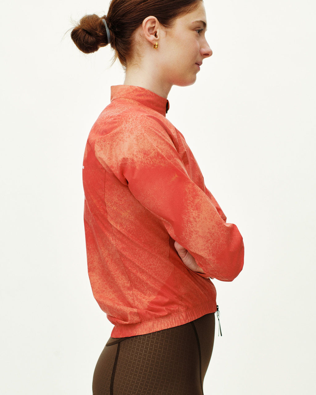 Women's Mechanism Stow Away Jacket - AOP Hibiscus Orange