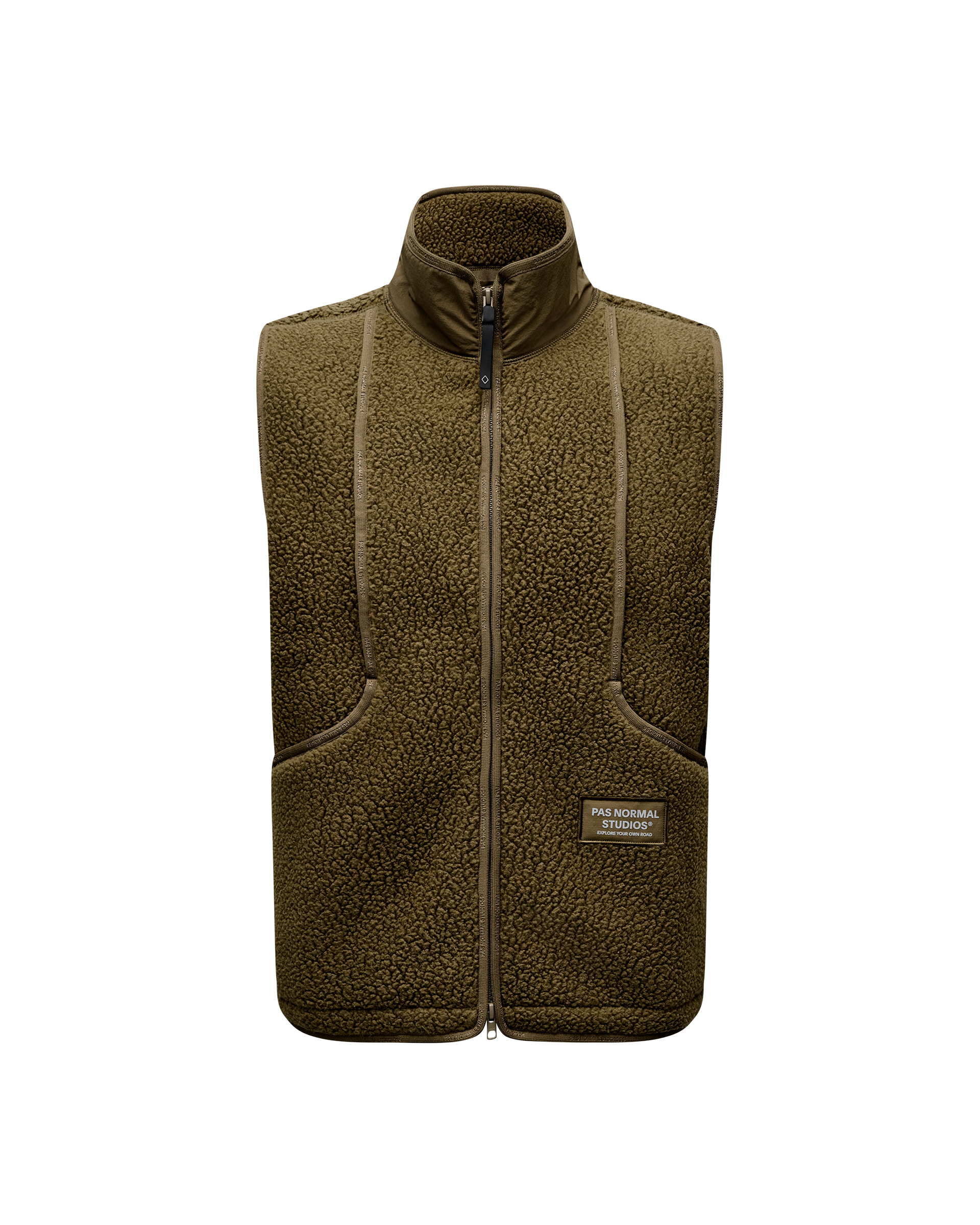 Off-Race Pile Fleece Vest - Deep Olive